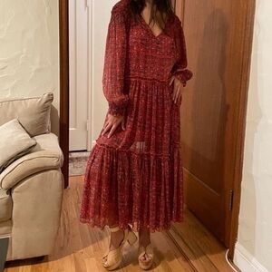 Free People Chiffon Tiered Dress
